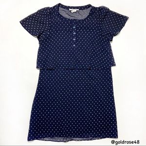 BCBGeneration navy blue and white patterned dress